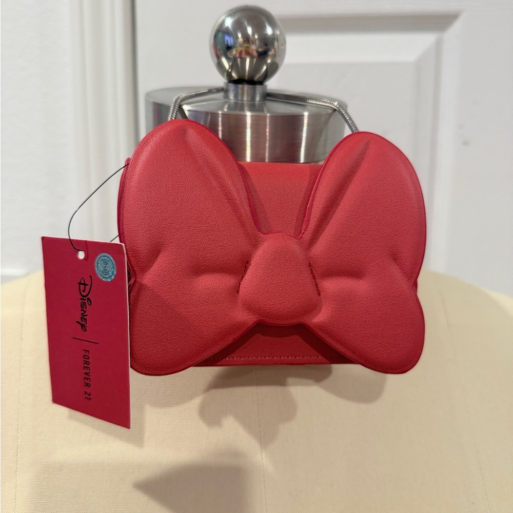 Disney x Forever 21 Red Mini Bag with Minnie Mouse Bow - Picture 2 of 9